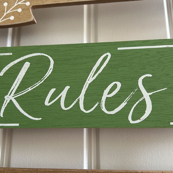 Garden Rules Hanging Sign - Picture 5 of 8